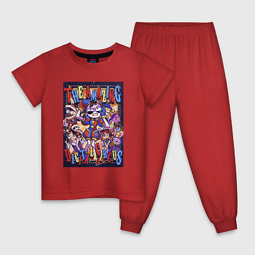Детская пижама Удивительный цифровой цирк в сборе / Красный – фото 1
