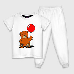Детская пижама Плюшевый медведь с воздушным шариком