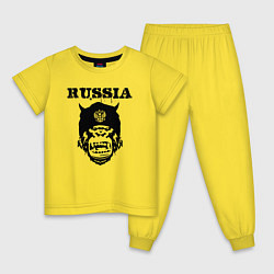 Пижама хлопковая детская Russian gorilla, цвет: желтый