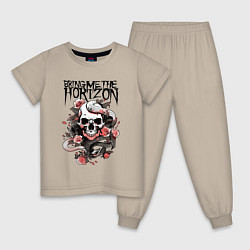 Детская пижама Bring Me the Horizon - A skull with roses