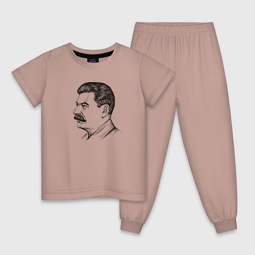 Детская пижама Сталин в профиль / Пыльно-розовый – фото 1