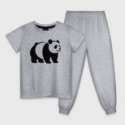 Детская пижама Стоящая на четырёх лапах чёрная панда