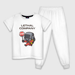 Детская пижама Lethal company: Stop Please