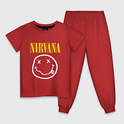 Пижама хлопковая детская Nirvana original, цвет: красный