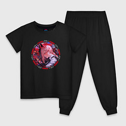 Пижама хлопковая детская Power - охотница на демонов, цвет: черный