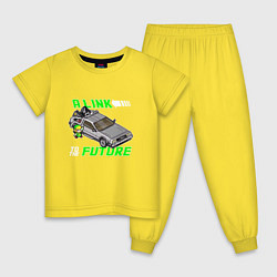 Пижама хлопковая детская A Link to the future, цвет: желтый