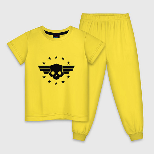 Детская пижама Logo helldivers 2 / Желтый – фото 1