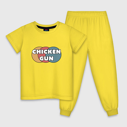 Детская пижама Chicken gun круги / Желтый – фото 1