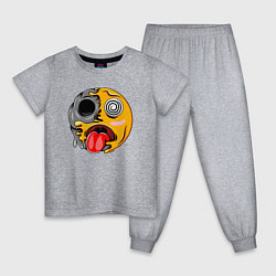 Пижама хлопковая детская Гипносмайл emoji, цвет: меланж