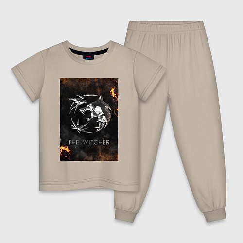Детская пижама The Witcher - Logo / Миндальный – фото 1