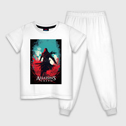 Детская пижама Assassins creed red blue abstract