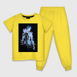 Пижама хлопковая детская Поднятие уровня в одиночку охотник Джин Ву, цвет: желтый