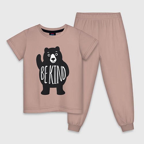 Детская пижама Будь добрым / Пыльно-розовый – фото 1