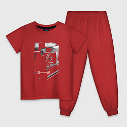 Пижама хлопковая детская Depeche Mode - memento mori cologne, цвет: красный
