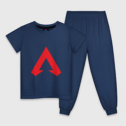 Пижама хлопковая детская Logo apex legends, цвет: тёмно-синий