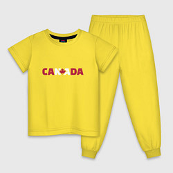 Пижама хлопковая детская Кнада арт, цвет: желтый