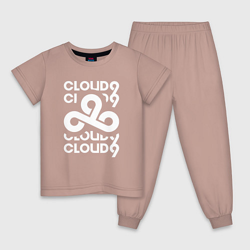 Детская пижама Cloud9 - in logo / Пыльно-розовый – фото 1