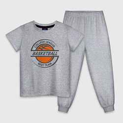 Пижама хлопковая детская Basketball best team, цвет: меланж