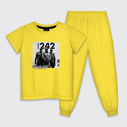 Пижама хлопковая детская Front-242 - A band on tour, цвет: желтый