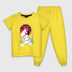 Пижама хлопковая детская Лунная Инари, цвет: желтый