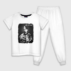 Пижама хлопковая детская Depeche Mode - Dave enjoy the silence, цвет: белый
