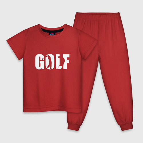 Детская пижама Гольф арт / Красный – фото 1