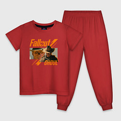 Пижама хлопковая детская Гуль - Фаллаут, цвет: красный