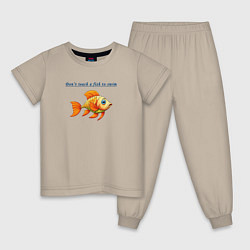 Детская пижама Dont teach a fish to swim