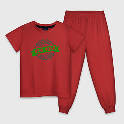 Пижама хлопковая детская Стиль Нью-Йорк, цвет: красный
