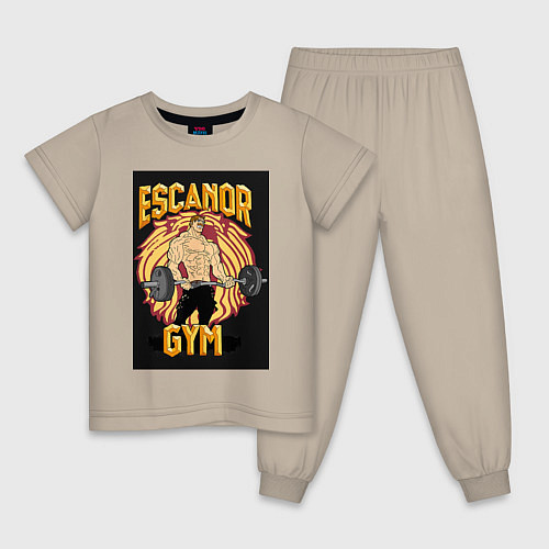 Детская пижама Эсканор грех гордыни gym / Миндальный – фото 1