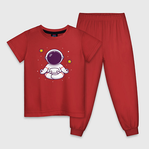 Детская пижама Космический релакс / Красный – фото 1