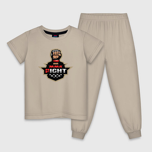 Детская пижама MMA fight night / Миндальный – фото 1