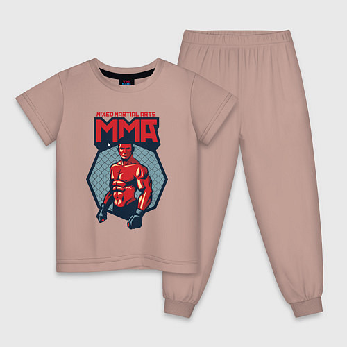 Детская пижама MMA warrior / Пыльно-розовый – фото 1
