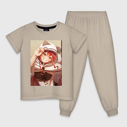 Пижама хлопковая детская Реинкарнация безработного Эрис Бореас Грейрат кошк, цвет: миндальный