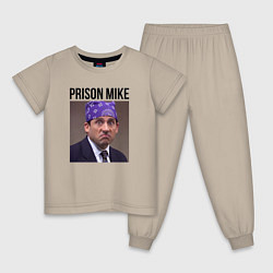 Пижама хлопковая детская Prison mike Michael Scott - офис, цвет: миндальный