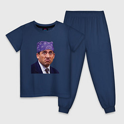 Пижама хлопковая детская Prison mike Michael Scott офис, цвет: тёмно-синий