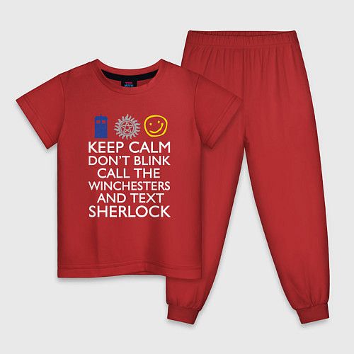 Детская пижама Doctor Sherlock / Красный – фото 1