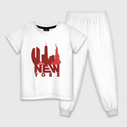 Детская пижама New York red