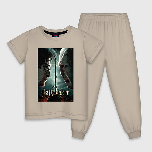 Детская пижама Череп - своя культура / Миндальный – фото 1