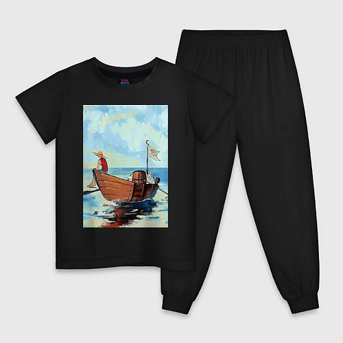 Детская пижама Ван-Пис Луффи / Черный – фото 1