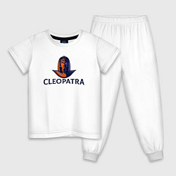 Пижама хлопковая детская Клеопатра, цвет: белый