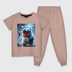 Пижама хлопковая детская Ventotoro - we are Venom meme, цвет: пыльно-розовый
