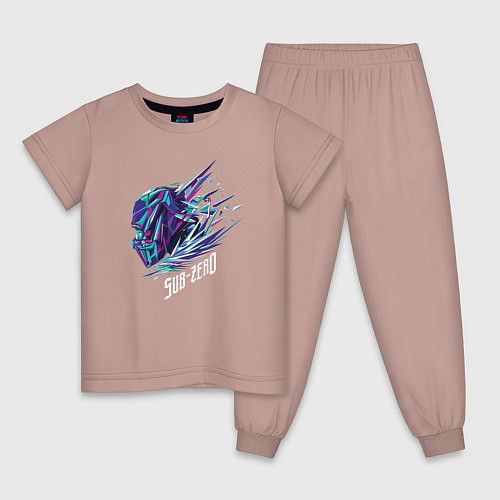 Детская пижама Саб-Зиро Мортал Комбат / Пыльно-розовый – фото 1