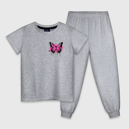 Детская пижама Butterfly graffiti / Меланж – фото 1