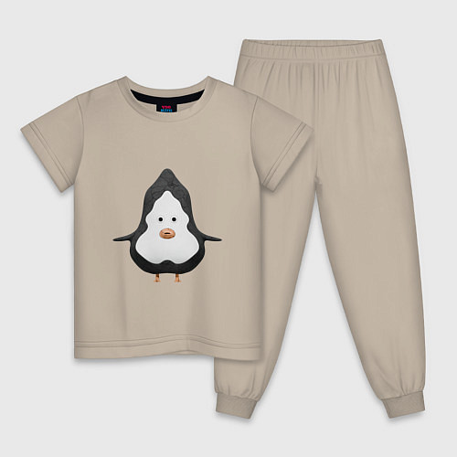Детская пижама Cartoon penguin character / Миндальный – фото 1