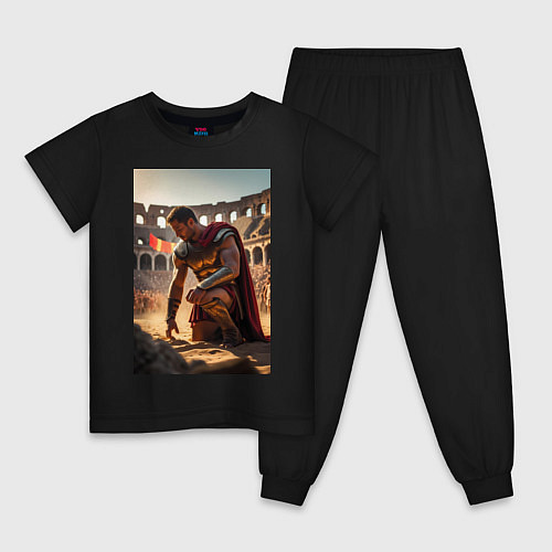 Детская пижама Спартак в Колизее / Черный – фото 1