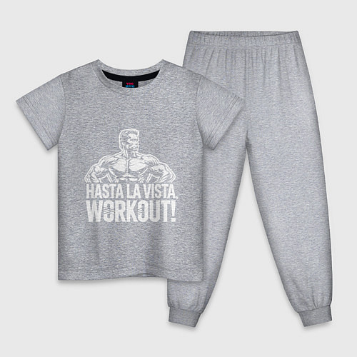 Детская пижама Arnold - hasta la vista workout / Меланж – фото 1