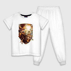 Пижама хлопковая детская Order of the Sanctified Shield Warhammer, цвет: белый