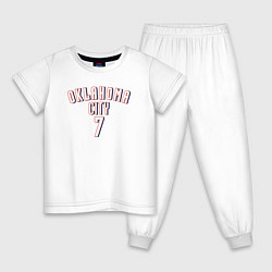 Пижама хлопковая детская Oklahoma City 7, цвет: белый