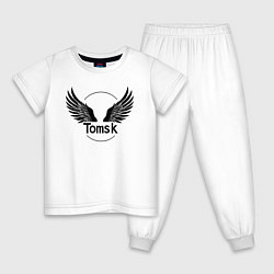 Пижама хлопковая детская Крылья Томска, цвет: белый